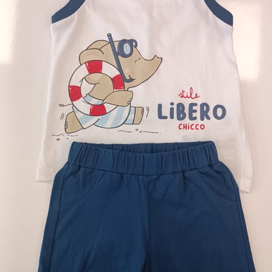 Детски летен комплект (майка + шорти) за момче Chicco