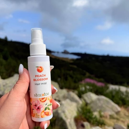 Мист за коса MISTERRIUM Hair Mist Peach Bloom– Натурална грижа с UV защита