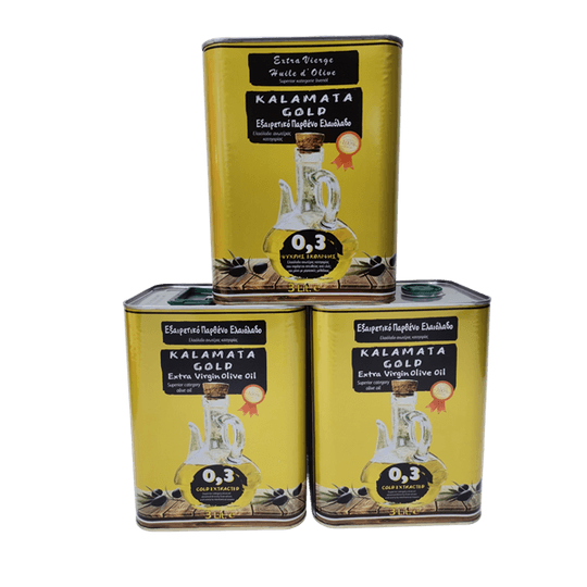 Маслиново масло Екстра Върджин "KALAMATA Gold*" 3 х 3 литра